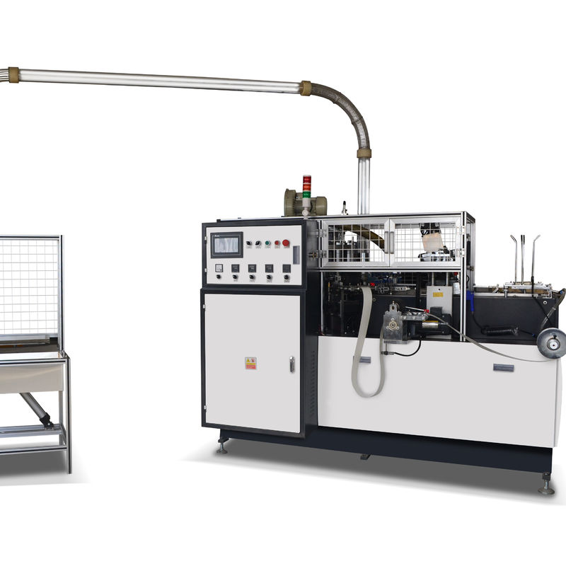 Máquina automática de fabricação de copos de papel descartáveis de velocidade média com tamanho externo de 2130mm*1350mm*1900mm e tensão de 220V/380V