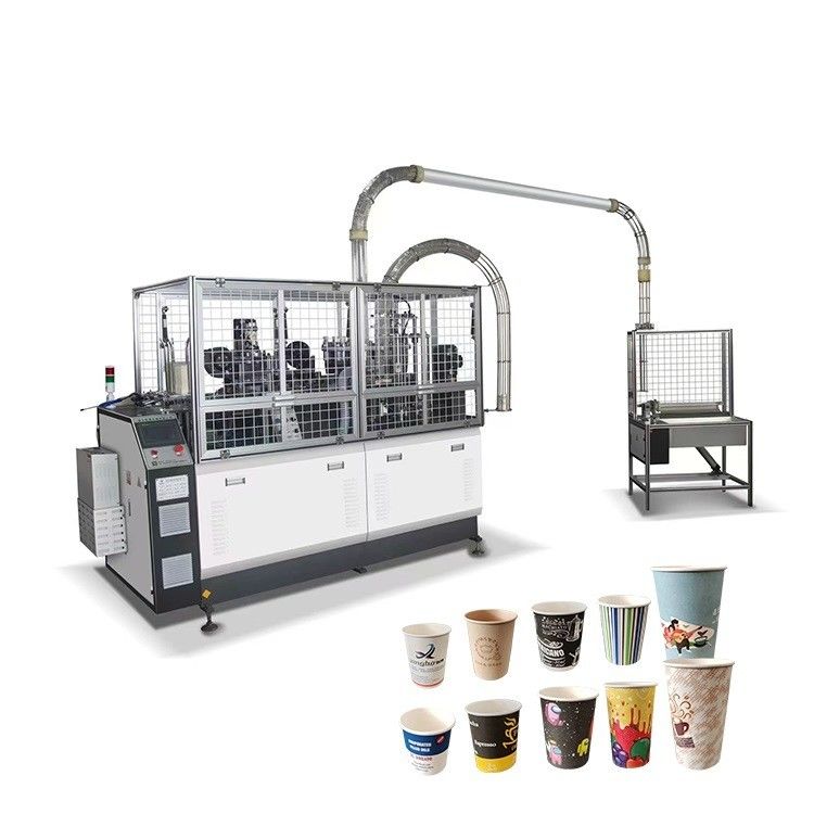2-12 Oz Máquina de moldagem de copos de papel com design de parede dupla Tamanho externo de 2200*1350*1900mm e 2500 kg Capacidade