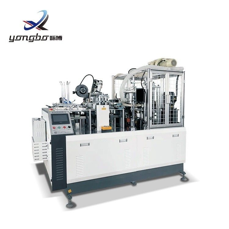 Máquina de fabricação de copos de papel descartáveis de alta velocidade para pequenas empresas de produtos de papel Yongbo totalmente automática 100-110pcs/min