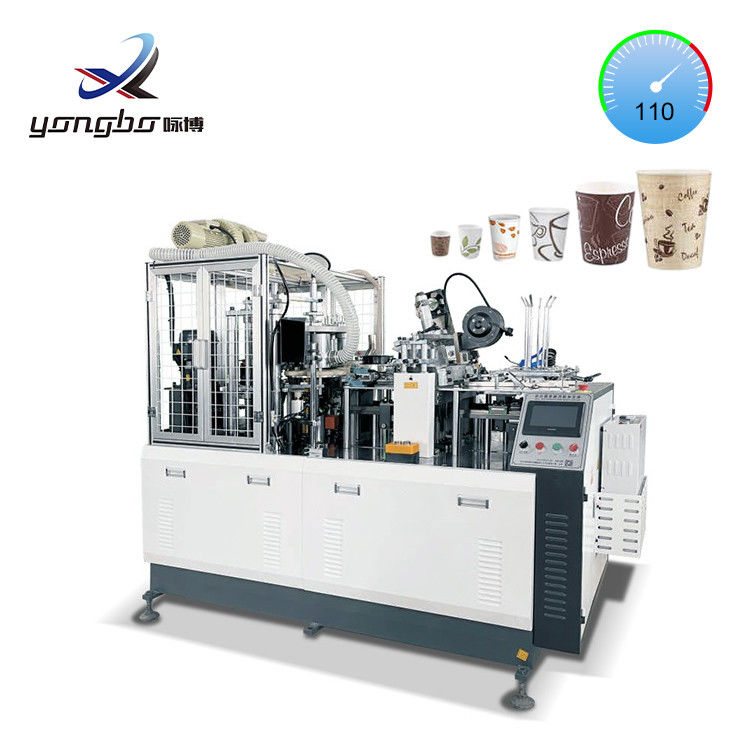 Máquina de fabricação de copos de papel totalmente automática de 2 a 16 oz com barra de cobre de copos 100 a 110 pcs/min